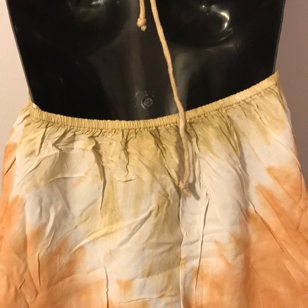 🌻 Sugar & Cream Tie Dye Sand color Halter Dress - Picture 11 of 13
